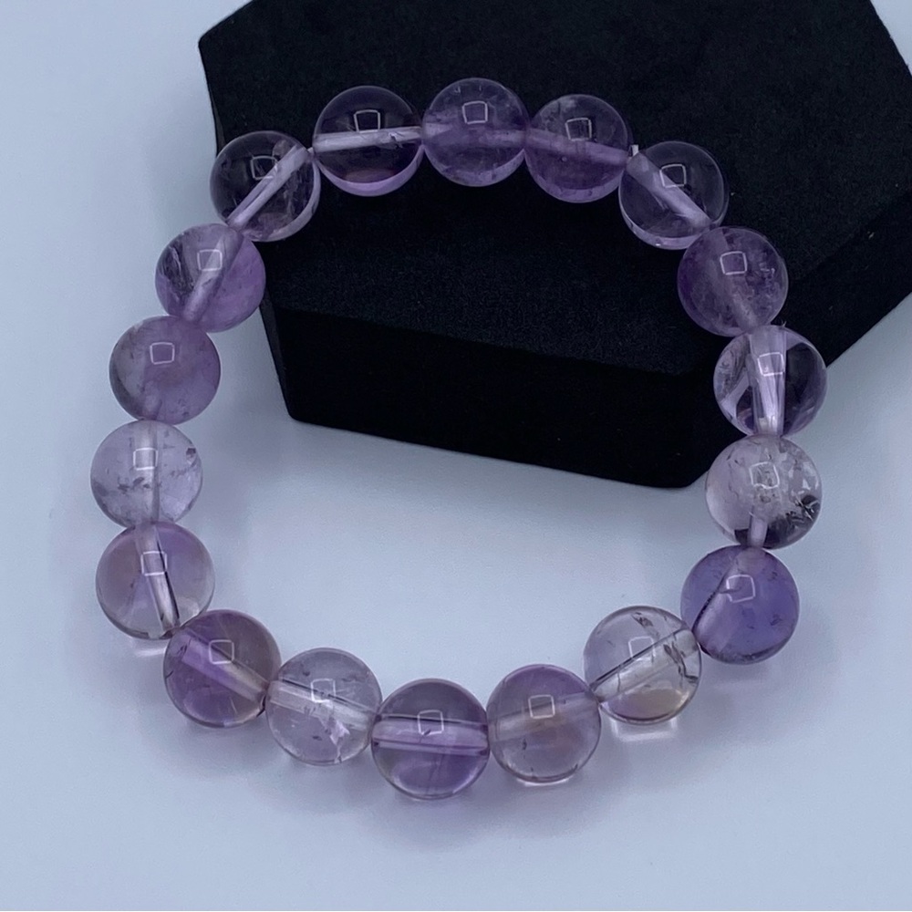 Natural Ametrine Gemstone Bracelet Quartz Healing Crystal Beaded Stretch